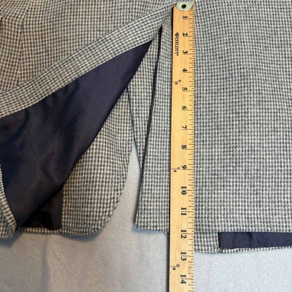 Mens Pendleton Wool Tweed Leather Western Cowboy Jacket‎ Blazer Gray/Black Sz 44